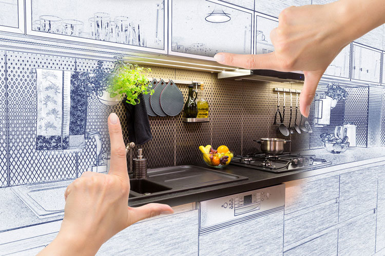 Image of a re-imagined kitchen design