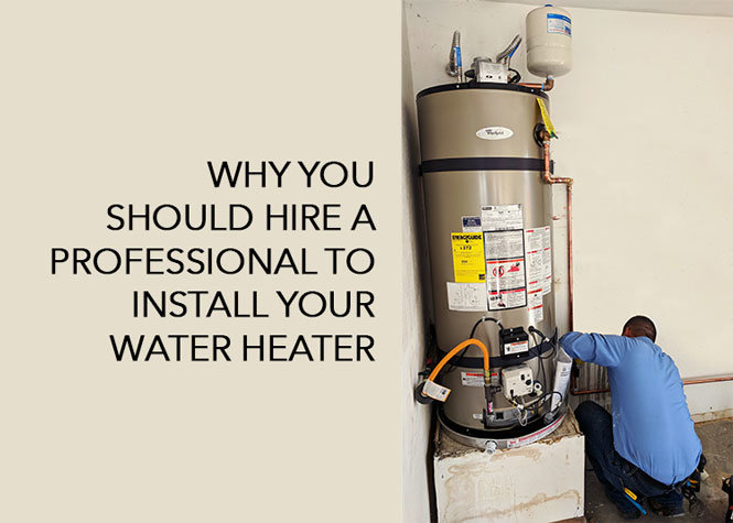 Image of a water heater being installed