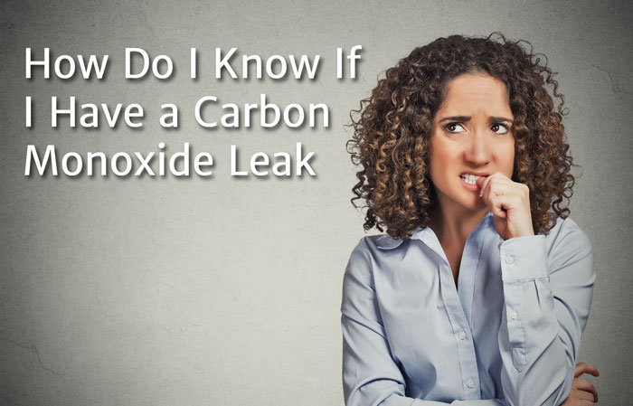 Image of a woman concerned about carbon monoxide for marketing