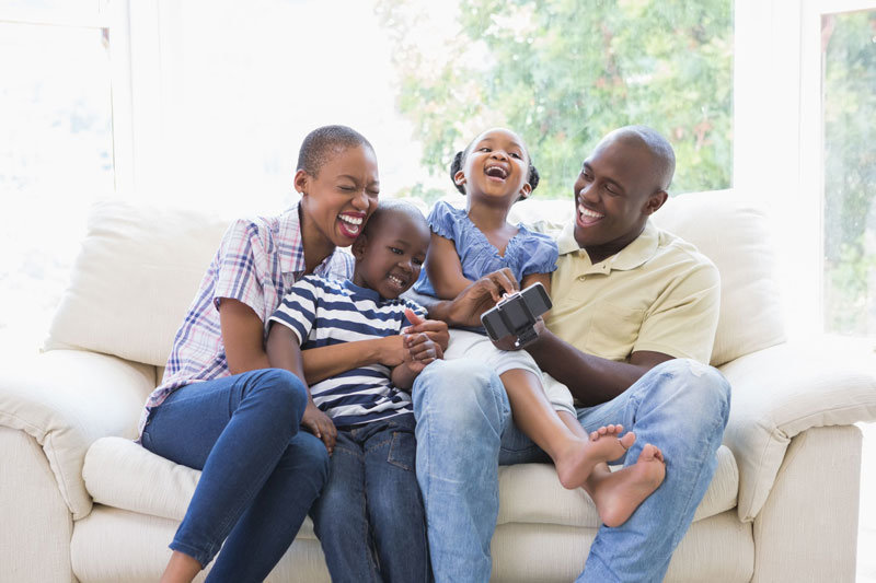Image of a happy family used for marketing