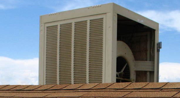 Image of swamp cooler on roof